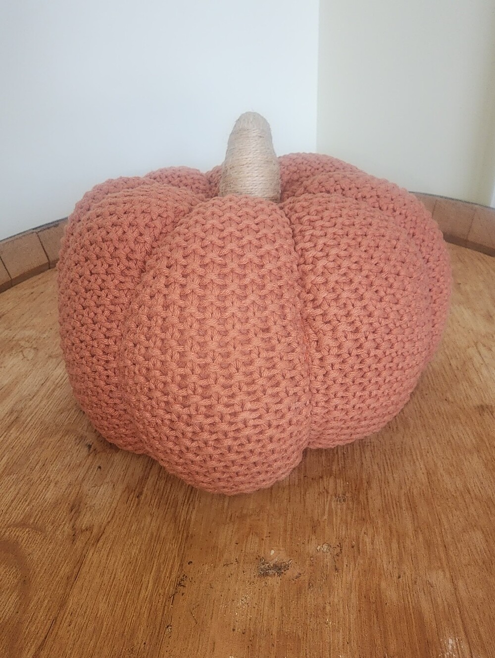 Handmade Knit Pumpkin - Terracotta